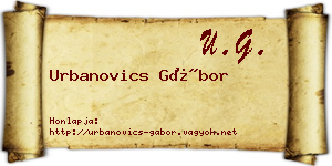 Urbanovics Gábor névjegykártya